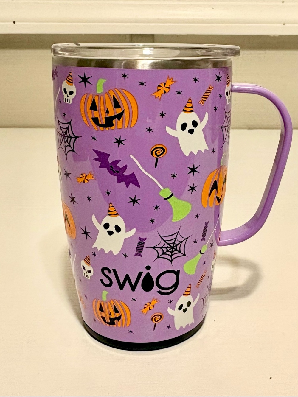 Swig Life Hocus Pocus Halloween Tumbler Cup Purple Ghosts Pumpkins